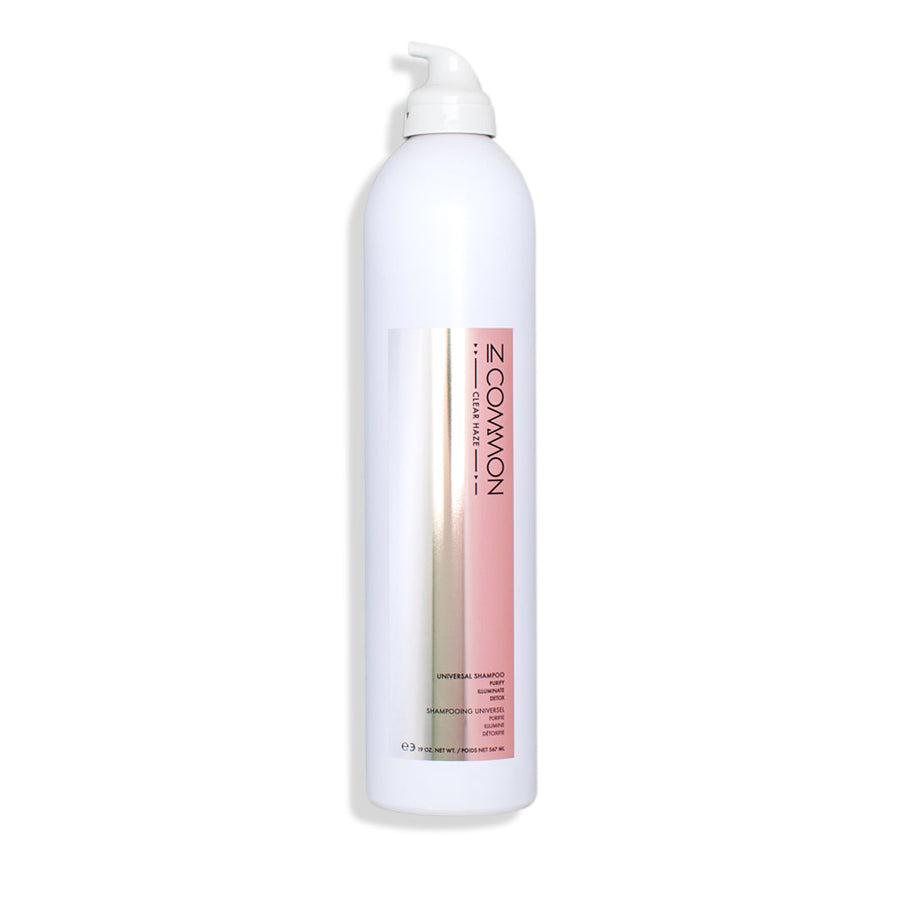 19 ounce bottle of InCommon Clear Haze Universal Shampoo bottle on white